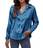 Jaclyn Smith 100% Silk Women’s Size Large Button Down Shirt