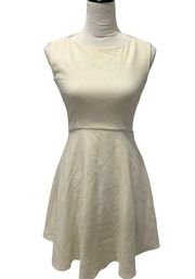 French Connection Classic Feather Ruth Mini Dress Womens Sz 4 White Fit & Flare