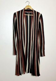 Striped Retro Duster Sweater Size M EUC