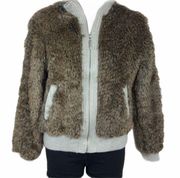 Vertigo women's size m faux fur bomber jacket