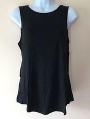 PL Movement Soft Black Open Back Wrap Top Sz XS