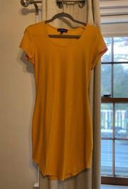 Plain Yellow Stretch Bodycon Dress