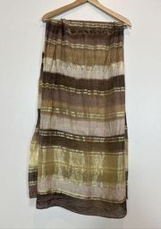 Chicos Womens Gold Striped scarf one size Lightweight