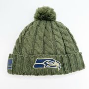 NFL New Era Women's Seattle Seahawks Military Salute to Service Green Beanie