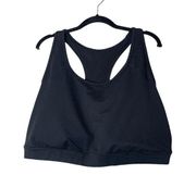 Lands' End Sports Bra 3X Black Womens Racerback Plus