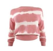 Crave Fame Sweater Womens Size XS Pink Tie-Dyed Crewneck Pullover Relaxed Fit