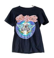 Aerosmith Black Band T-shirt Aero Force One Small Steven Tyler Rock N Roll Tee S