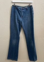 Vintage 90s/Y2K Eunina Butterfly Patch Bootcut Jeans