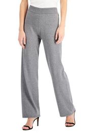 ANNE KLEIN Cotton Cashmere Wide Leg Pull On Pants