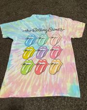 Rolling Stones Tongue Tie Dye Tee Size Medium