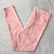 All Fenix Pink Blush & White Tie Dye 7/8 Activewear Leggings NEW