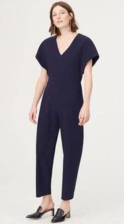 Club Monaco Janah V-Neck Jumpsuit In Aviator Navy Size 2 New With Tags Women's