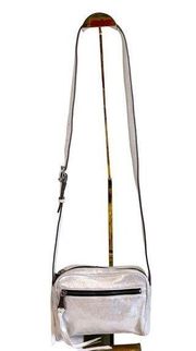 Aimee Kestenberg Women's Silver Genuine Leather Shoulder Crossbody Bag