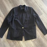 Eloquii Ali black one button blazer jacket size 16