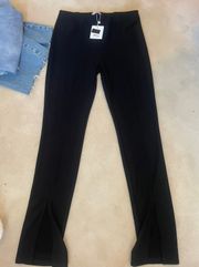 Split Hem Black Pants