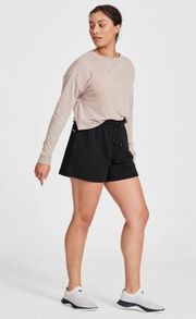 NWT Allbirds Women’s R&R Pull On Sweat Shorts in Natural Black | XL