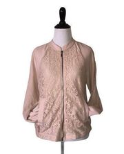 Bar III medium‎ lace bomber jacket