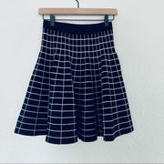 Carmen Mark Valvo black/white window pane skirt XS