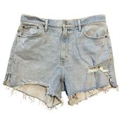 Abercrombie & Fitch LIGHT WASH 4INCH MOM SHORTS HIGH RISE SIZE 31|12