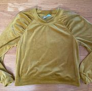 Anthropologie Saturday Sunday Merida Golden Velvet Coastal Minimalist Sw…