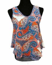 Zoe and Rachel v-neck sleeveless top