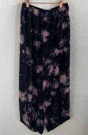 Young Fabulous & Broke YFB Tie Dye Wide Leg Pants Purple Hues XS