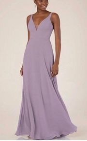 Sorella vita lavender gown bridesmaid illusion purple