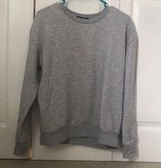 Gray crew neck sweatshirt