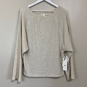 Women’s Rib Pullover Sweater Beige Oatmeal Size Small NWT