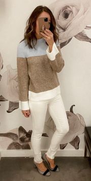 Colorblock Flare Sleeve Sweater