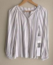 Treasure & Bond Nordstrom Long Sleeve Striped Blouse  NWT