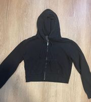 Black Cropped Hoodie