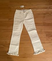 Pom Pom White Jeans