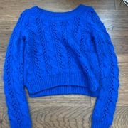 Hollister Co. Royal Blue Cropped Sweater
