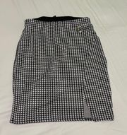 Gray Plaid Pencil Skirt