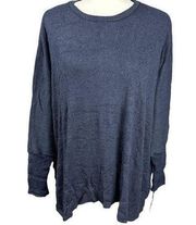 Michael Lauren Shane oversized pull over with thumb hole navy size medium/large