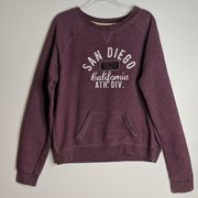 San Diego California Distressed Purple Sweatshirt Women's XXL TEEMAX Inc