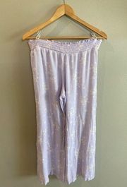 BP Nordstrom Wide Leg Purple Floral Print Pants Small EUC