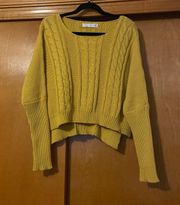 Dandelion Charlotte Cable Knit Cropped Sweater Size 6