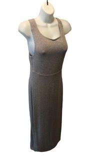 Santorini Midi Heather Gray Soft Knit Dress XS Summer Stretch Casual