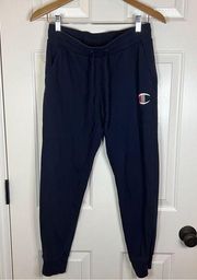 Champion Jogger Thick Sweatpants Size Small Navy Blue