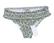 NWT Tory Burch Costa Starburst Ivy Green/Cream Printed Hipster Bikini Bottom-SM