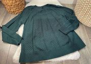 J Jason Wu Green Cableknit Chunky Sweater