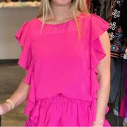 KOCH Set - Cora Top and Skirt in Hot Pink