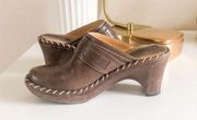 FRYE | ‘Charlotte’ Leather Clogs Mules 8.5