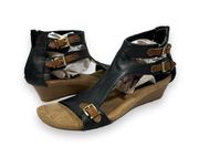 Aerosoles Yet Another Leather Buckle‎ Sandals Womens 8