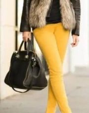 Michael Kors Bright Yellow Sunshine Denim Straight Jeans