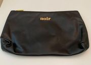 Noir black and gold cosmetic pouch