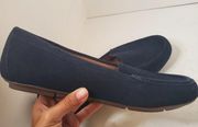 Vionic Debbie Suede Dark Blue Loafers Size 11