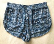 Blue Flowy Shorts